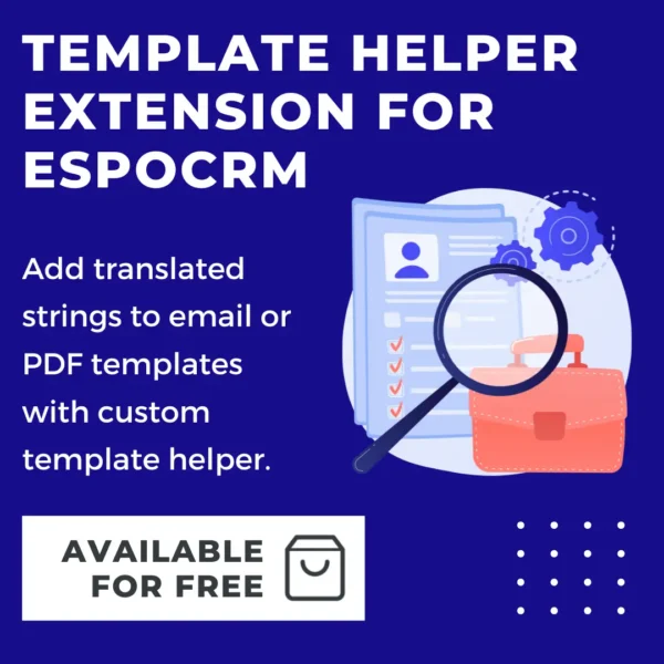Template Helper for EspoCRM